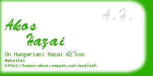 akos hazai business card